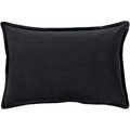 Surya Surya CV012-1320D Cotton Velvet Lumbar Pillow - Black - 13 x 19 x 4 in. CV012-1320D